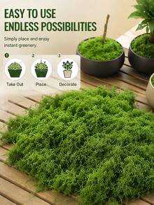 150/200/300/500/700g Realistic Artificial Moss Lawn, Lifelike Faux Moss For Micro Landscape Decor, Vivid Green Plant Turf, Perfect For Micro Landscapes, Greenery Lawns, Potted Plants, Windowsill Decor, - Multiple Styles - View 5