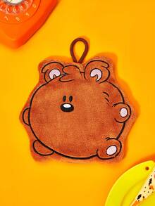 GARFIELD | Joivida 1件可愛卡通手巾，超吸水珊瑚絨懸掛式手巾，柔軟快乾廚房與浴室清潔毛巾 - 彩色 - 查看 8