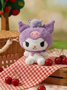 HELLO KITTY AND FRIENDS | POKOJA LAND 1個好朋友系列紫色絨毛玩具，可愛聚酯纖維填充動物迷你吉祥物，適合女孩、朋友、小孩作為生日、感恩節、復活節、派對禮物，也是可愛的沙發床裝飾 - 彩色 - 查看 4