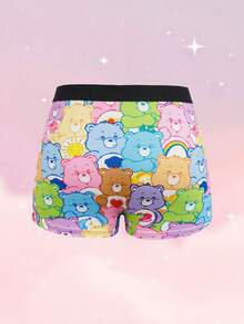 SHEIN X Care Bears Women's Cute Colorful Bear Print Boxer Briefs - Pink - View 2