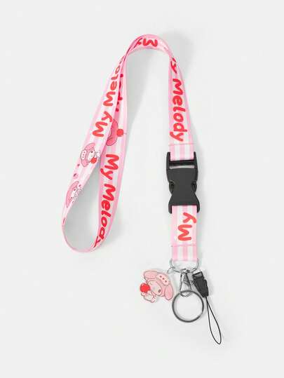 HELLO KITTY AND FRIENDS | SHEIN 1件掛繩式鑰匙圈與鑰匙環，創意多功能款式，可愛卡通設計，適合日常佩戴