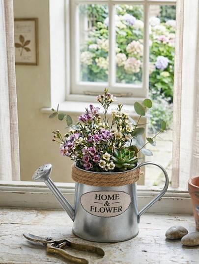 Haus Hana Vintage Antique Iron Crafts, Metal Flower Pots, Decorations Buckets, Versatile Flower Arrangement Buckets, Home Decoration Ornaments, Vintage Embossed Iron Flower Pots - Desktop Iron Vases, Iron Flower Pots (Suitable For Courtyards And Balconies), Outdoor Home Garden Decoration, Rural Style Indoor/Outdoor Decorative Flower Pots, Lightweight Bohemian Climbing Flower Pots Suitable For Porches, Balconies, And Gardens. Very Suitable For Displaying Flowers And Green Plants.