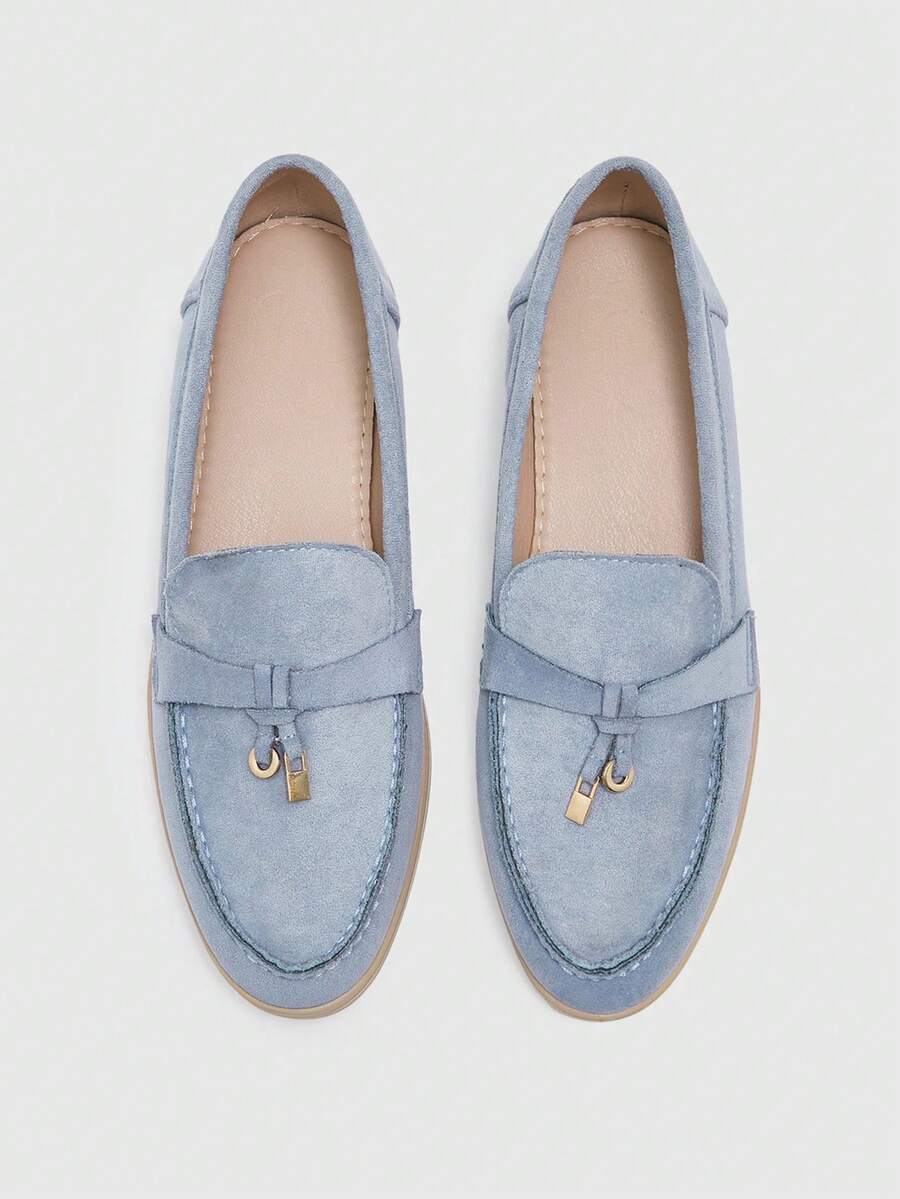 CUCCOO BIZCHIC Elegant And Generous, Casual Workplace, Commuting Temperament, Women's Flat Shoes, Fashionable And Versatile Dating, Workplace Wear - Blue,, - View 1