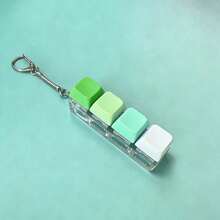 One Adult Keyboard Fingertip Toy, Clicker Toy, Bag Charm, Four-In-One Keyboard Fingertip Keychain, Cube Mechanical Key Clicker, Stress-Relieving Gift, Suitable For Passing Time In The Office, School, Or At Home. It Can Be Hung On Wallets, Bags, Clothes, Doors, Windows, Or Walls, And Can Be Carried To The Office Or On Trips. - Multicolor - View 19