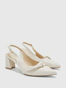 CUCCOO BIZCHIC Sepatu hak tinggi model Prancis terbaru, elegan dan modis, cocok untuk wanita, cocok untuk sepatu Natal dan musim semi. - Nasi aprikot. - View 4