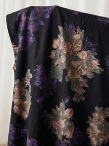 Al Najma Plus Size Women's Floral Print Arabian Dress - Multicolor - View 3