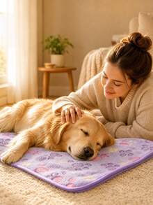 3 PiecesThick Pet Blankets With Paw Prints - Made Of Soft Plush Fabric, Machine Washable, Suitable For All Dog Breeds, Cozy And Warm, Ideal For Medium, Large And Small Dogs, Pet Supplies. | Fun Animal Patterns - Multicolor - View 9
