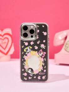 THE POWERPUFF GIRLS X Joivida 1Pc Dual-In-1 Film Phone Case Of An Anime Character - Multicolor - View 3
