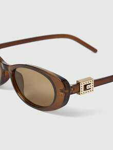 SHEIN BAE 1 Pair Women's Cat Eye Small Frame Glasses, With Retro Style Decorated Temples, Versatile Fashion, Elegant And High-End - Multicolor - View 13