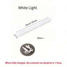 1 件 LED 运动传感器橱柜灯，磁性 USB 可充电夜灯（10/20/30/50 厘米）适用于厨房、卧室、橱柜、衣柜、楼梯、走廊照明 - 白色 - 查看 16