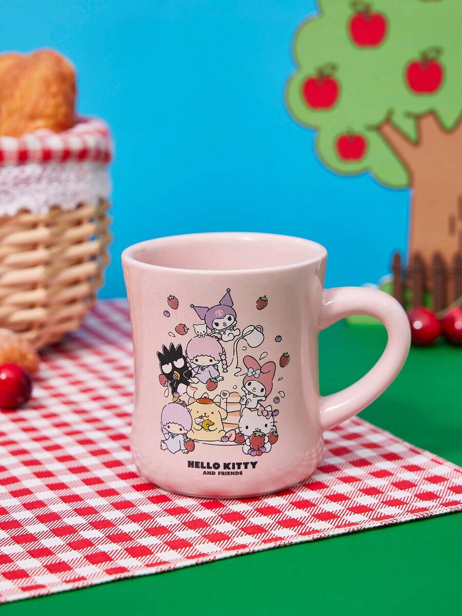 HELLO KITTY AND FRIENDS | Joivida 咖啡馬克杯 –「咖啡永遠是個好主意」16盎司白色陶瓷杯,適用於居家、辦公室或露營早晨,適合茶飲與熱可可愛好者的趣味禮物,易於清潔 - B.粉色 - 查看 1
