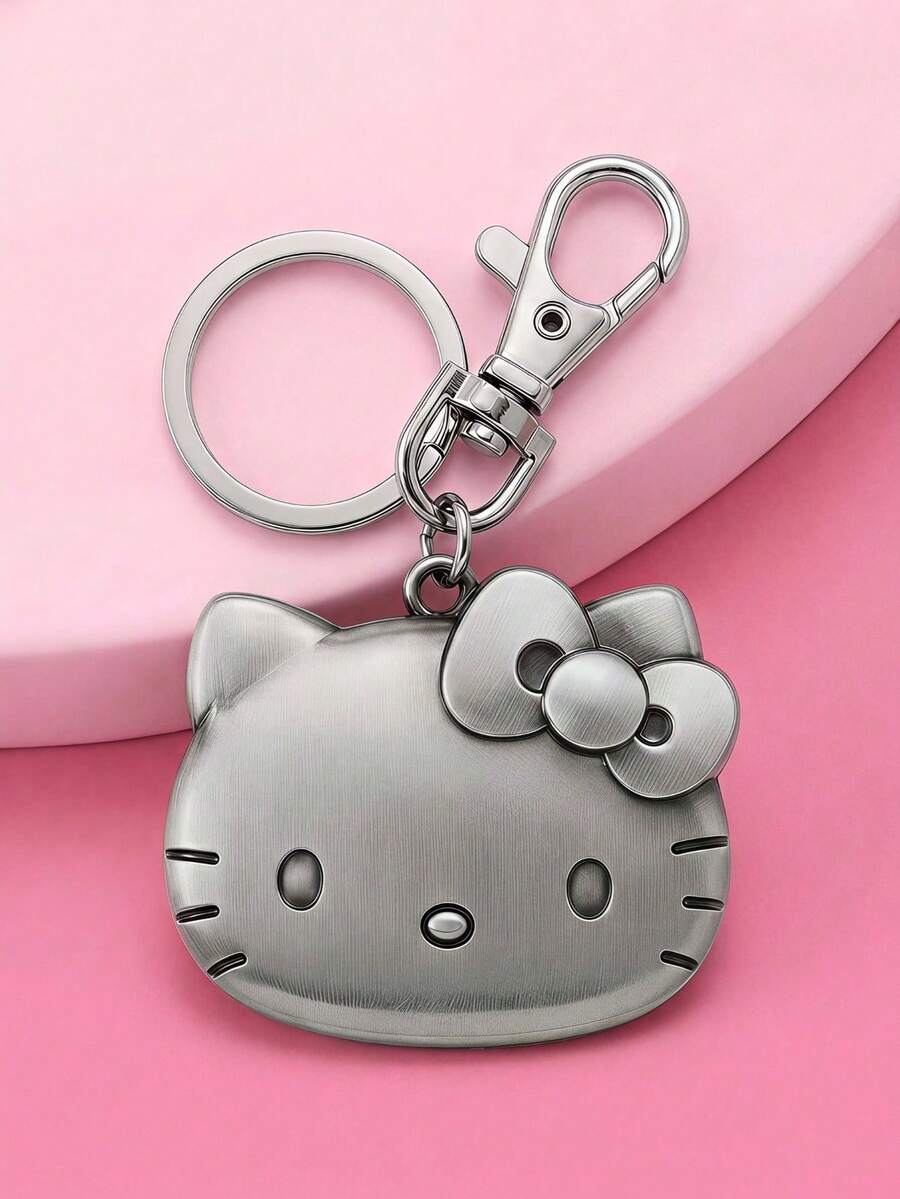 HELLO KITTY AND FRIENDS | POKOJA LAND 1個卡通造型鑰匙圈,輕巧精緻,合金材質,可愛優雅。可用作包包吊飾、行李吊牌或汽車鑰匙圈,適合日常通勤與旅行。也是送給女友、閨蜜或自己的生日、情人節、聖誕節等節日的理想小禮物 - 銀色 - 查看 1