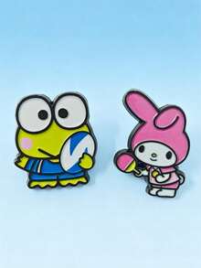 HELLO KITTY AND FRIENDS | Joivida 2件組可愛運動卡通角色金屬徽章套組，適用於衣物與配件，男女皆宜 - 2pcs - 查看 16