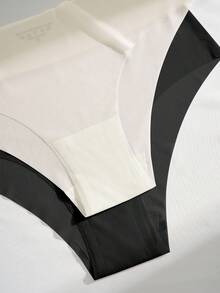 SHEIN 女款無縫隱形可剪裁超薄舒適極簡純色三角內褲 7入組 - 彩色 - 查看 3