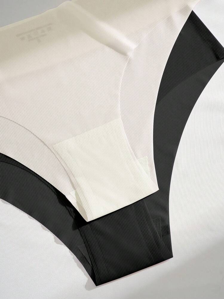 SHEIN Women's Seamless Invisible Cut-To-Fit Ultra-Thin Comfortable Minimalist Solid Color Triangle Panties 7-Pack - Multicolor - View 3