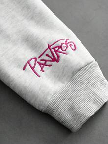 PAVTROS Ins TK 熱門街頭風拼接字母刺繡男士連帽衛衣，穿著舒適，適合日常出遊、聚會與戶外活動，情人節與週年紀念日完美禮物 - 淺灰色 - 查看 6