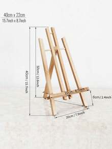1pc/2Pcs Smooth Solid Wood Trapezoidal Display Stand, Foldable Portable Tabletop Easel Holder For Painting Chalkboard Desktop Decor - Multicolor - View 15