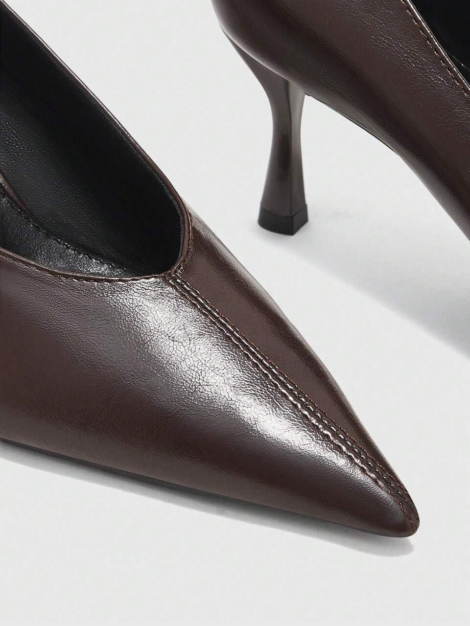 CUCCOO BIZCHIC Simple Pointed Stiletto High Heels, Commuting Versatile Low Vamp Shoes, Women's Temperament Banquet High Heels Women's Shoes