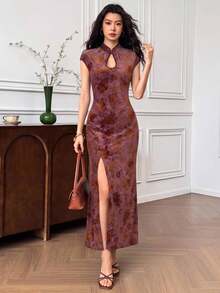 EastFlair Women Long Dresses Dinner Old Rose - Purple - View 3