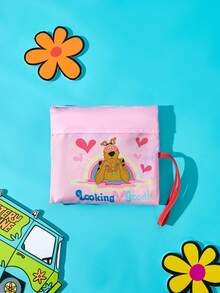 SCOOBY-DOO X Joivida 1pc Reusable  Foldable Large Capacity Tote Bag For Women,Versatile For Commuting, Travel, Shopping, Convenient Open-Close, Multi-Functional For Various Occasions, & Comfortable, Versatileback To School Backpack,School Bag,Large Capacity,Lightweight - Baby Pink - View 6