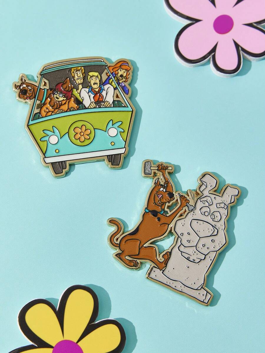 SCOOBY-DOO X POKOJA LAND 1個趣味卡通動物造型冰箱磁鐵,兩種款式可選,可愛2D設計,強磁吸附,適合居家廚房、學校、派對的可愛裝飾,也是有趣的DIY材料與兒童小禮物 - 均碼 - 查看 1