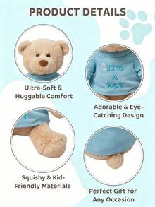 MINKOJA New Style Dressing Teddy Bear Plush Doll Stuffed Animal Teddy Bear Doll Birthday Gift For Children - Multicolor - View 10
