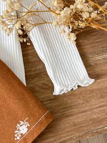 Cozy Pixies 女嬰純色針織柔軟圓領長袖套頭上衣與吊帶洋裝 2件套 - 彩色 - 查看 6