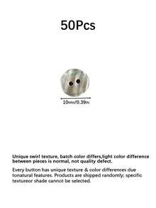 50/100/200 Pieces Gold Lip Abalone Shell Buttons, 2-Hole Natural Shell Buttons, High-End Shirt Sweater Cardigan Buttons, Wholesale In Stock - multicolor - View 16