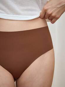 Bralution 3 Peças Calcinhas Triangulares Femininas Multicor Sem Costura Confortáveis Minimalistas Casuais para Uso Diário - Multicolorido - Visão 11