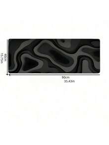1pc Extra Large Gaming Desk Pad And Mouse Pad - Black & Grey Vortex Design, Non-Slip Surface, Extended Keyboard Coverage, Fiber Rubber Base, Suitable For PC/Office/Home Computer Desk Pad - Multicolor - View 10
