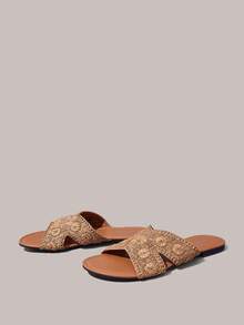 Styleloop Señoras, Uñas de Sauce, Hebillas, Zapatos Planos. - Camel - Ver 6