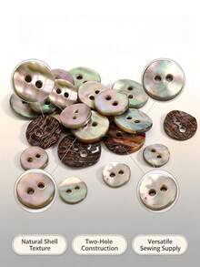 50/100/200 Pieces Gold Lip Abalone Shell Buttons, 2-Hole Natural Shell Buttons, High-End Shirt Sweater Cardigan Buttons, Wholesale In Stock - multicolor - View 5