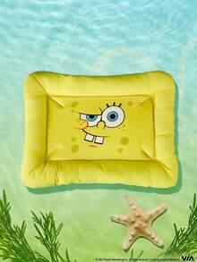 SpongeBob SquarePants | PETSIN 1個黃色圖案寵物窩，柔軟高回彈墊子配舒適絨毛內裡，防滑底座，可愛卡通設計，適合小型、中型及大型貓狗的舒適睡眠床 - 黃色 - 查看 1