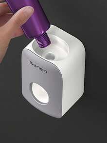 1 Luxury Fully Automatic Toothpaste Dispenser - Wall Mounted, No Need For Drilling Installation, Easy To Clean, Space Saving, Waterproof, Can Be Easily Squeezed Without Electricity, Bathroom Storage Accessories - Multicolor - View 4