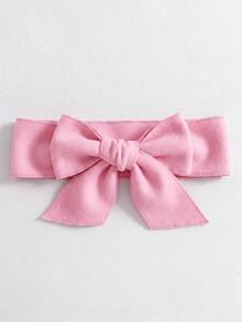 SHEIN Emery Rose Kids 少女秋冬百搭粉色毛領保暖內裡外套，溫暖優雅可愛，適合校園與假期 - 粉色 - 查看 3