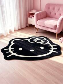HELLO KITTY AND FRIENDS | SHEIN 1件裝 LOGO 裝飾地毯－長毛絨 - 彩色 - 查看 10