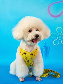 SpongeBob SquarePants | PETSIN 印花宠物狗背心带牵引绳套装 - 黃色 - 查看 7