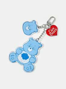 SHEIN X Care Bears 卡通壓克力鑰匙圈，適合學生書包與通勤包裝飾配件 - 藍色 - 查看 3