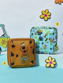 SCOOBY-DOO X Joivida 1 Pc Multifunctional Storage Bag With Fun Pattern, Polyester Material, Lightweight Easy Carry, Portable Compact Design, Purse Insert Daily Use, For Travelers, Versatile Multi-Purpos - dark - View 1