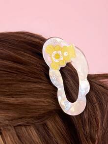 SHEIN X Care Bears 可愛雙面3D熊造型髮夾，適合女性 - 彩色 - 查看 2