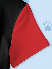 SHEIN | PAW Patrol 2件組小男孩配色拼接卡通印花圓領短袖T恤與短褲套裝 - 白色 - 查看 4