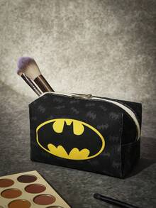 Batman X Joivida 1pc Cute Cartoon Color Blocking Makeup Bag, Extra Large Capacity, Ultra-Lightweight & Portable, Foldable & Dustproof, Breathable & Wear-Resistant. Great For Daily Commuting, Office, Travel, Vacation, Outdoor Work, Gym, Beach, School, Back To School, Birthday, Holiday Gift. A Practical Choice For Young Women & Office Workers - cartoon - View 1