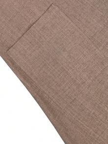 LUMIGAL Gaun Kasual Boho Wanita dengan Blok Warna dan Kantong, Cocok untuk Liburan Musim Gugur, Nuansa Cokelat. - Coklat - View 4