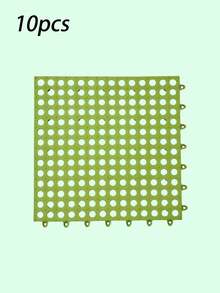 10 Pieces Per Set, Multi-Color Hollow Plastic Waterproof Pool Mats, Interlocking Floor Tiles With Drainage Holes, Anti-Slip Shower Mats, Bathroom Accessories, Colorful Grid Mats Suitable For Terraces, Balconies, Dog Kennels And Poultry Farms - multicolor - View 21
