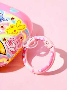 THE POWERPUFF GIRLS X SHEIN 卡通圖案防摔保護藍牙耳機保護套附吊飾，適用於 iPod - 彩色 - 查看 5