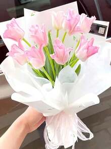38pcs Waterproof Floral Wrapping Paper | Non-Woven Lining Paper, Solid Color Gift Wrapping Paper, Milk Paper (For Fresh Flower Extraction) - Multicolor - View 4