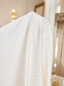 MuseNap CURVE Plus Size Satin Textured Long Sleeve Tie-Front Robe - Apricot - View 2