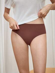 Bralution 3 Peças Calcinhas Triangulares Femininas Multicor Sem Costura Confortáveis Minimalistas Casuais para Uso Diário - Multicolorido - Visão 8
