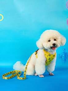 SpongeBob SquarePants | PETSIN 印花宠物狗背心带牵引绳套装 - 黃色 - 查看 6