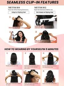 Seamless Clip In Hair Extension Light Yaki Straight Real Human Hair Remy Hair Clip Ins For Women Natural Human Hair 7pcs With 16clips Per Set - SNatural - View 12